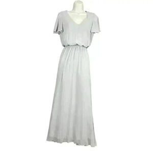 Show Me Your Mumu‎ Michelle Flutter Maxi Dress Soft Blue XS Sheer Lined Womens